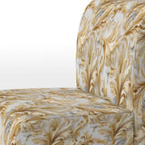 Gold And White Gilded Damask Reverie - Bohemian Accent Slipper Chair