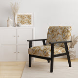 Gold And White Gilded Damask Reverie - Bohemian Accent Slipper Chair