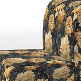 Yellow Hydrangea Flower Damask Dream - Upholstered Bohemian Accent Chairs