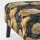 Yellow Hydrangea Flower Damask Dream - Upholstered Bohemian Accent Chairs