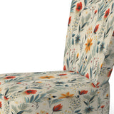 Green And Yellow Retro Bouquet Revival - Bohemian Accent Slipper Chair