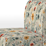 Green And Yellow Retro Bouquet Revival - Bohemian Accent Slipper Chair