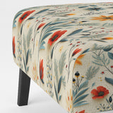 Green And Yellow Retro Bouquet Revival - Bohemian Accent Slipper Chair