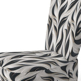 White And Black Minimalist Elegance- Upholstered Accent Chair