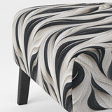 White And Black Minimalist Elegance- Upholstered Accent Chair