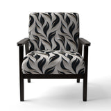 White And Black Minimalist Elegance- Upholstered Accent Chair