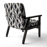 White And Black Minimalist Elegance- Upholstered Accent Chair