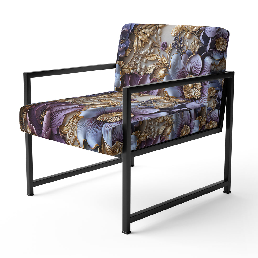 Royal And Purple And Golden Regal Opulence - Cottage Accent Side Chair