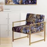 Royal And Purple And Golden Regal Opulence - Cottage Accent Side Chair