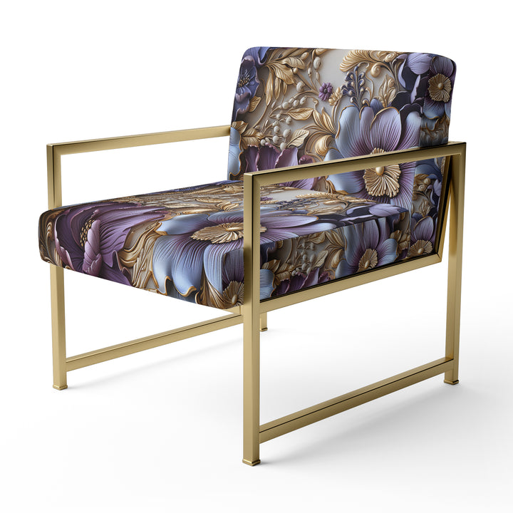 Royal And Purple And Golden Regal Opulence - Cottage Accent Side Chair