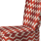 Fiery Red Chevron Passion - Glam Accent Slipper Chair