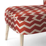 Fiery Red Chevron Passion - Glam Accent Slipper Chair