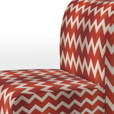 Fiery Red Chevron Passion - Glam Accent Slipper Chair