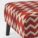 Fiery Red Chevron Passion - Glam Accent Slipper Chair