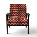 Fiery Red Chevron Passion - Glam Accent Slipper Chair