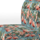 Flamingo Botanical Bliss Tropical Animal Pattern- Upholstered Accent Chair