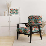 Flamingo Botanical Bliss Tropical Animal Pattern- Upholstered Accent Chair