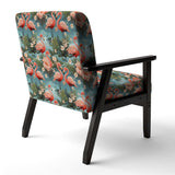 Flamingo Botanical Bliss Tropical Animal Pattern- Upholstered Accent Chair