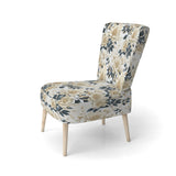 Harmony Of White And Blue Poppies - Cottage Accent Side Chair