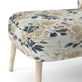 Harmony Of White And Blue Poppies - Cottage Accent Side Chair