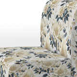 Harmony Of White And Blue Poppies - Cottage Accent Side Chair