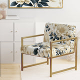Harmony Of White And Blue Poppies - Cottage Accent Side Chair