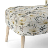 Harmony Of White And Blue Daffodil - Cottage Accent Slipper Chair