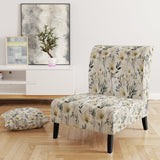 Harmony Of White And Blue Daffodil - Cottage Accent Slipper Chair