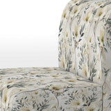 Harmony Of White And Blue Daffodil - Cottage Accent Slipper Chair