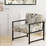 Harmony Of White And Blue Daffodil - Cottage Accent Slipper Chair