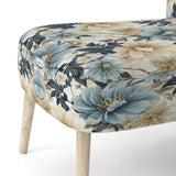 Sandy Beige And Blue Hydrangea Tranquility - Cottage Arm Chair