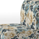 Sandy Beige And Blue Hydrangea Tranquility - Cottage Arm Chair