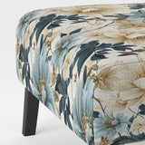 Sandy Beige And Blue Hydrangea Tranquility - Cottage Arm Chair