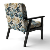 Sandy Beige And Blue Hydrangea Tranquility - Cottage Arm Chair