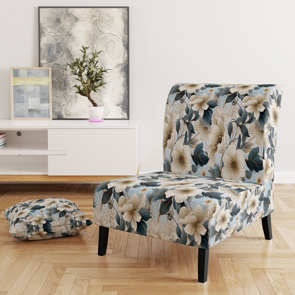 Contemporary Floral Elegance Cottage Collage - Cottage Arm Chair