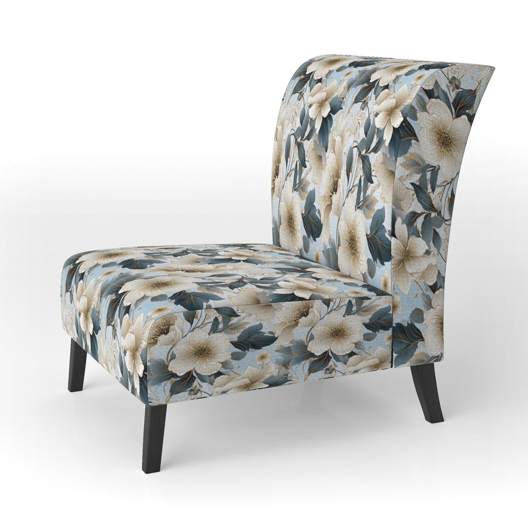 Contemporary Floral Elegance Cottage Collage - Cottage Arm Chair