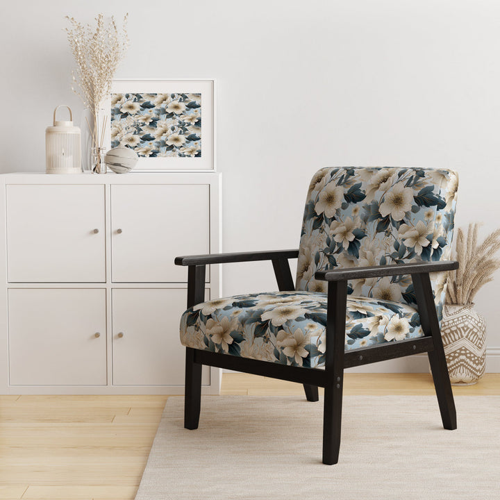 Contemporary Floral Elegance Cottage Collage - Cottage Arm Chair
