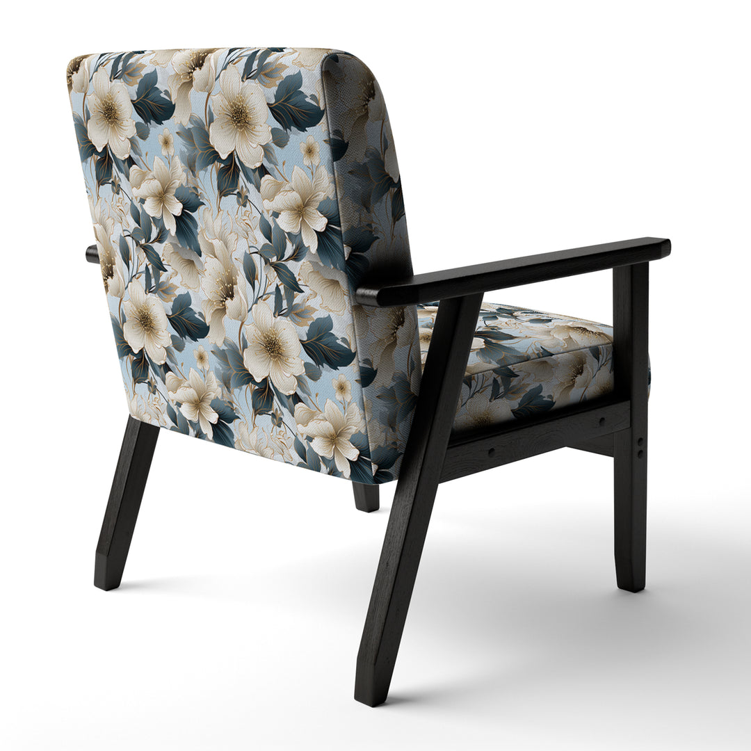 Contemporary Floral Elegance Cottage Collage - Cottage Arm Chair