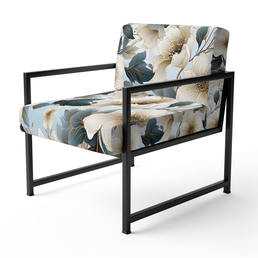 Contemporary Floral Elegance Cottage Collage - Cottage Arm Chair