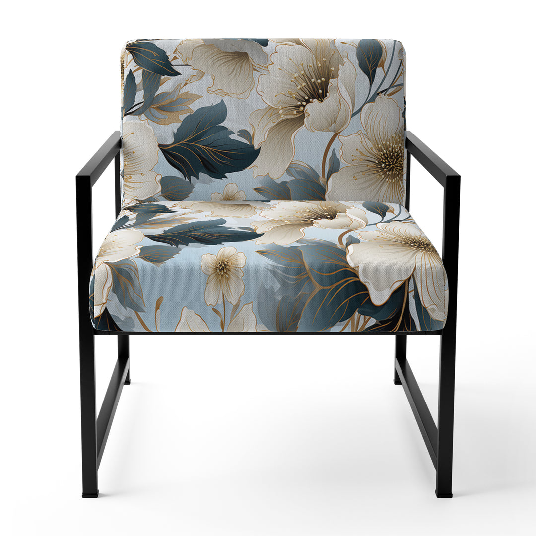 Contemporary Floral Elegance Cottage Collage - Cottage Arm Chair