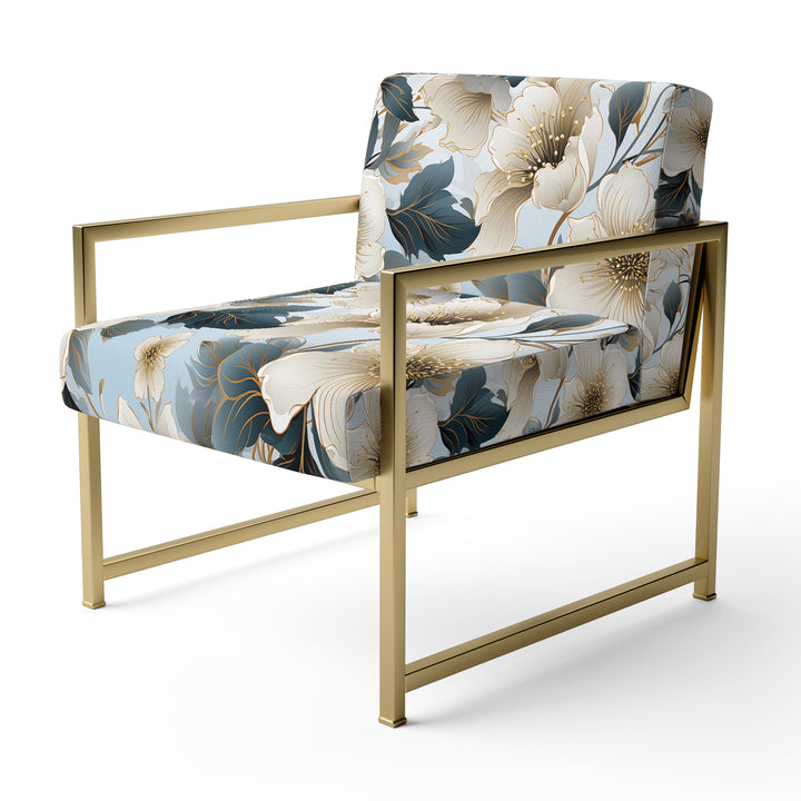 Contemporary Floral Elegance Cottage Collage - Cottage Arm Chair