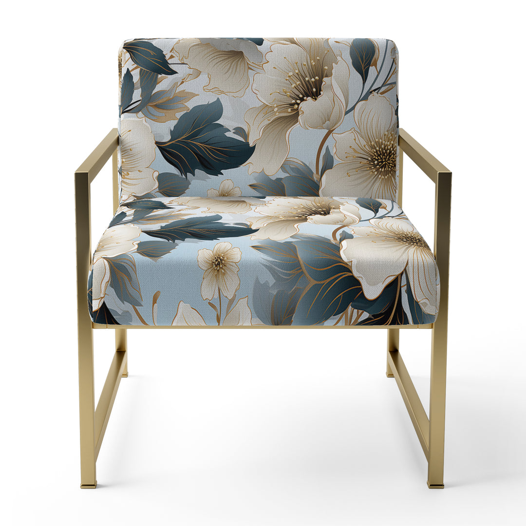 Contemporary Floral Elegance Cottage Collage - Cottage Arm Chair