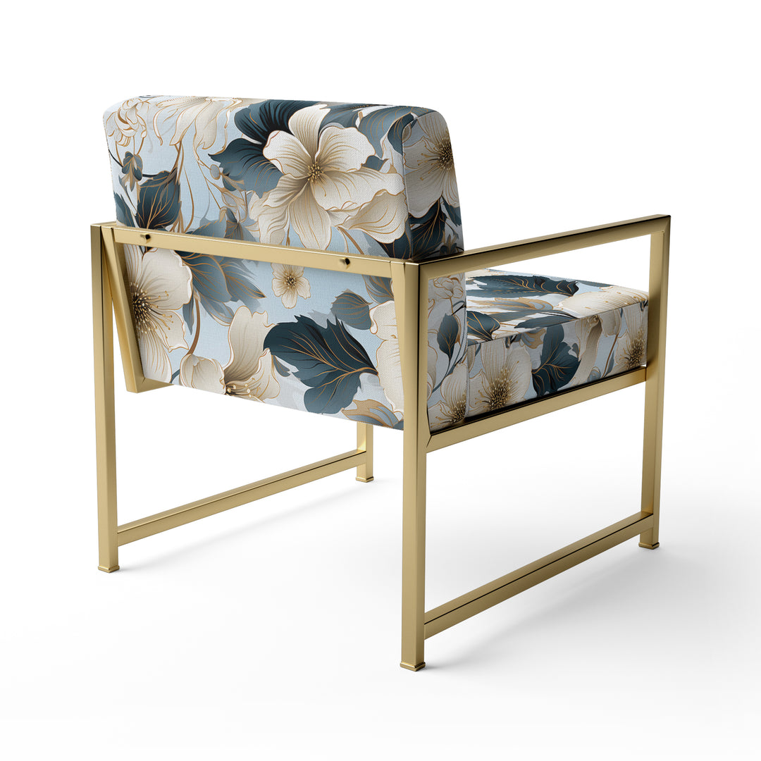 Contemporary Floral Elegance Cottage Collage - Cottage Arm Chair