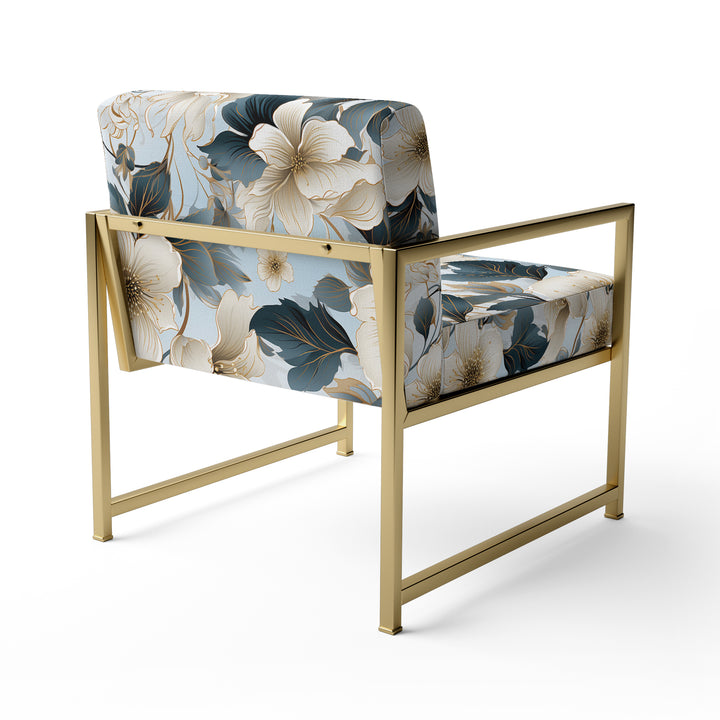 Contemporary Floral Elegance Cottage Collage - Cottage Arm Chair