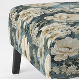 White And Blue Delicate Poppies Flowers - Cottage Accent Side Chair
