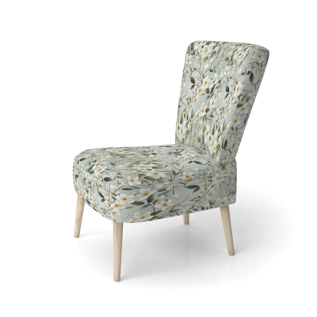 Minimalist Poppy Wonders - Upholstered Cottage Accent Chairs