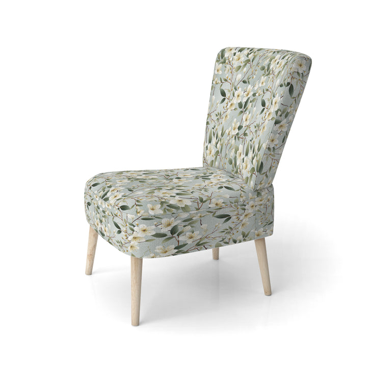 Minimalist Poppy Wonders - Upholstered Cottage Accent Chairs