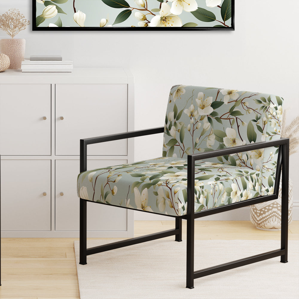 Minimalist Poppy Wonders - Upholstered Cottage Accent Chairs