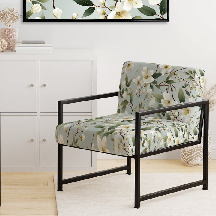 Minimalist Poppy Wonders - Upholstered Cottage Accent Chairs