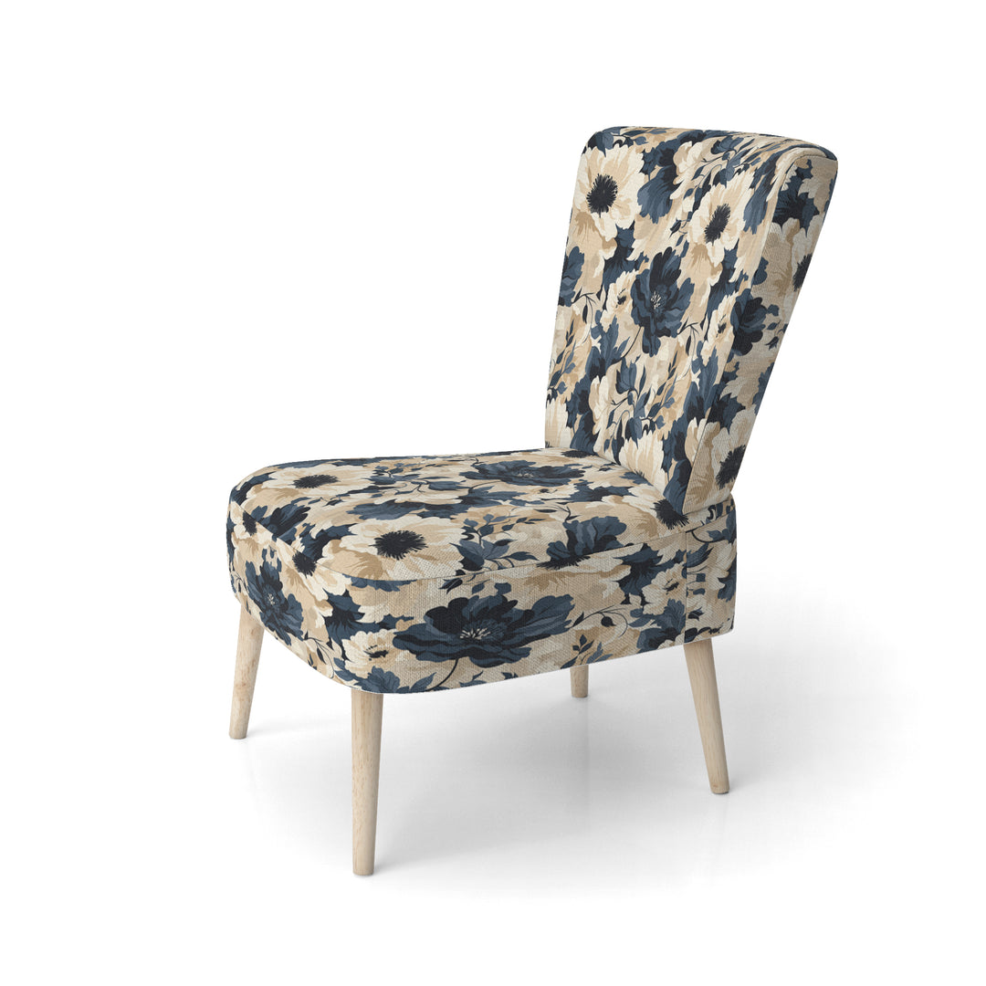 Floral Tropical Tranquility Vibes - Cottage Accent Slipper Chair